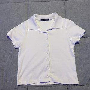 Caroline collared button down top